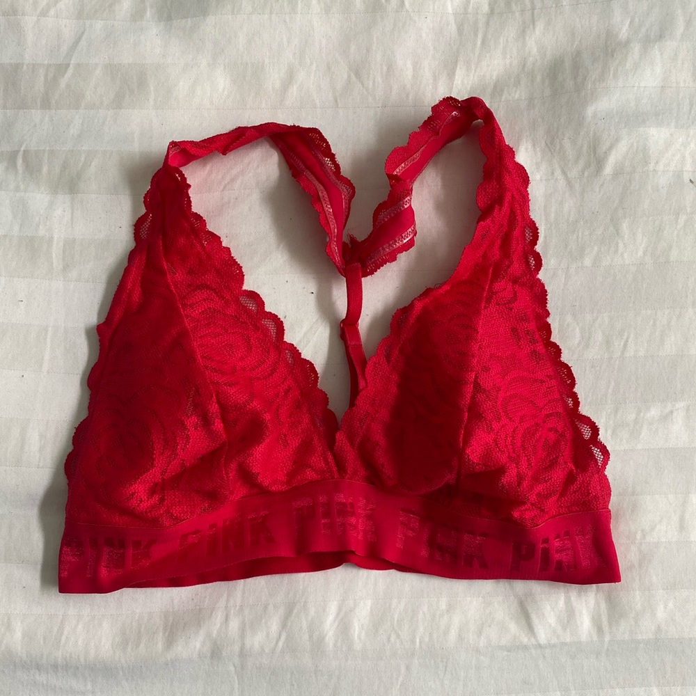 Victoria’s Secret Pink Lace Halter Bralette